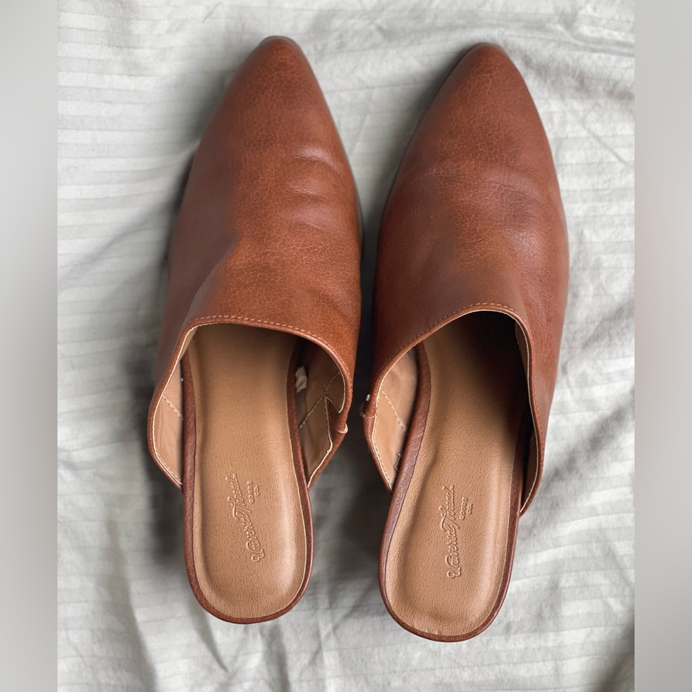 Faux Leather Mules